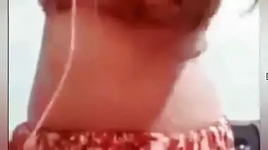 Desi big boobs girl stripping naked on video call